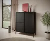SENSO, meuble haut à 3 portes, façades en MDF rainurées, Voir les images du produit 2