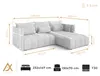 AX LIVING Beige Ecksofa mit Schlaffunktion und Bettkasten Produktbild-Vorschau 6