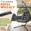Fotel wiszący ELONEO z podstawą, wygodny fotel bujany do Podgląd zdjęcia produktu 2