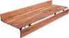 A wooden balcony shelf or table mounted on a railing. Produktbild-Vorschau