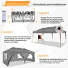 Instructions for assembling a pop-up tent. Voir les images du produit