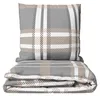 Winter Bettwäsche Thermofleece 200x200 cm Grau Beige Produktbild-Vorschau 1