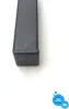 A close-up view of the bottom of a black metal leg with a black rubber foot. Anteprima dell’immagine prodotto