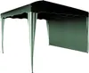 A green and black gazebo or party tent with striped legs, shown from a side-angle against a white background. Náhľad obrázku produktu