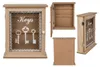Schlüsselkasten Naturfarben Holz 6 Haken Keys Schriftzug Produktbild-Vorschau 1