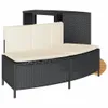 vidaXL Whirlpool-Umrandung Schwarz Poly-Rattan und Produktbild-Vorschau 5