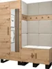 Garderobe ARTIN Set 14 mit gepolsterten Paneelen Industrial Produktbild-Vorschau 1