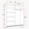 Armoire à portes coulissantes Armoire 160 cm blanc/blanc Voir les images du produit 4
