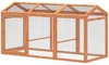 PawHut kippenhok, 156 x 70,5 x 84 cm, met ren, zitstok en Productafbeelding-voorbeeld 1