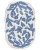 BELIANI Badematte Blau Baumwolle 60 x 90 cm Asymmetrisch Produktbild-Vorschau 1