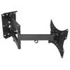 A black, articulated TV wall mount is shown against a white background. Produktbild-Vorschau