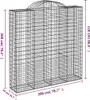 Gabionen mit Hochbogen 13Stk. 200x50x200/220cm Verzinktes Produktbild-Vorschau 6