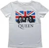 Queen - Vintage Union Jack Kids 9-10 Jahre T-Shirt - Weiß Produktbild-Vorschau 1