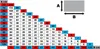 A triangular chart with numerical values and color-coded cells, along with a diagram illustrating dimensions A and B. Anteprima dell’immagine prodotto