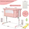 Berceau cododo et couffin 3 en 1 réglable pour bébé, rose Voir les images du produit 3
