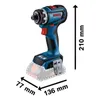 A Bosch cordless drill with measurement indicators. Náhled obrázku produktu