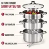 Dampfentsafter 5 Liter Edelstahl Ø 22 cm für alle Herdarten Produktbild-Vorschau 3