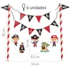 dekora - Piraten Tortendeko Set – 6 Teile, PVC, Produktbild-Vorschau 3
