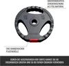 A single weight plate with text callouts describing its features. Náhľad obrázku produktu