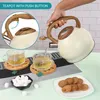 Belle Vous Beige texturierter Pfeifkessel - 3L Teekanne für Produktbild-Vorschau 5