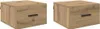 vidaXL Nachttisch 2 pcs Artisan-Eiche 35 x 35 x 20 cm Produktbild-Vorschau 2