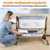 Ezebaby Beistellbett, 3 in 1 Babybett Babywiege für Produktbild-Vorschau 5