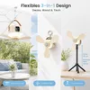 Kempingový ventilátor s priemerom 24 cm a osvetlením, Náhľad obrázku produktu 3