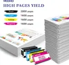 Marketing image showing ink cartridges and their page yield, along with stacks of paper. Produktbild-Vorschau