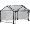 FLO Gewächshaus 60x120x80 cm Transparent und Schwarz Produktbild-Vorschau 5