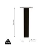 Nábytková noha 25x25x150 mm, černý nikl Náhled obrázku produktu 3