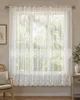 Voilage Jacquard au mètre Blanc 180 cm, sans repassage, Voir les images du produit 1