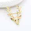 Mode Uni Hirschkopf Geweih Brosche Pin Schal Revers Schmuck Produktbild-Vorschau 3