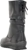 A black leather boot shown from the back. Podgląd zdjęcia produktu