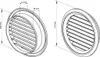 Griglia di ventilazione con zanzariera in plastica, griglia Anteprima dell’immagine prodotto 5