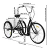 26 Zoll Dreirad 6 Gang Fahrrad Erwachsenen Dreirad Produktbild-Vorschau 7