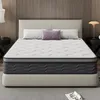 A mattress is displayed on a bed frame in a bedroom setting. Produktbild-Vorschau