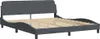 vidaXL Bettgestell "Dover" Dunkelgrau 180x200 cm Samt Produktbild-Vorschau 3