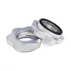 Two silver-colored barbell collars with black rubber rings are shown against a white background. Produktbild-Vorschau