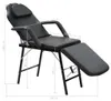 vidaXL Facial Chair Portable Faux Leather 185x78x76cm Black Náhled obrázku produktu 7
