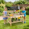 COSTWAY Cucina giocattolo 2 in 1, con piano scorrevole, Anteprima dell’immagine prodotto 2