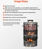 Barbecue affumicatore a carbonella, affumicatore a Anteprima dell’immagine prodotto 7