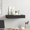 vidaXL Plovoucí police se zásuvkou černá 48x25x8 cm Náhled obrázku produktu 2