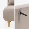 sweeek - 2-Sitzer-Sofa mit Stoffbezug, Holzfüße - Beige Produktbild-Vorschau 9