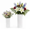 Witte, ronde keramische vaas, 20 cm hoog, glad en glanzend, Productafbeelding-voorbeeld 9
