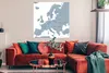 MuchoWow® Poster Karte - Europa - Grau 100x100 cm - Produktbild-Vorschau 2