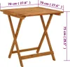 vidaXL Gartentisch Klappbar 70x70x75 cm Massivholz Akazie Produktbild-Vorschau 8