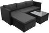 Poly-Rattan Garnitur HWC-F57, Balkon-/Garten-/Lounge-Set Produktbild-Vorschau 8