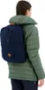 A person wearing a green jacket and a navy backpack. Náhled obrázku produktu