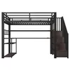 Lit superposé Flieks 90x200 cm avec bureau et étagère, lit Voir les images du produit 9