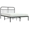 vidaXL Bettgestell mit Kopfteil Metall Schwarz 140x190 cm - Produktbild-Vorschau 2